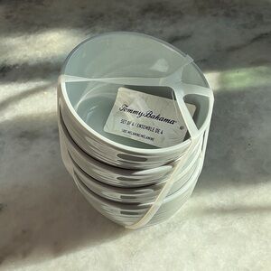 Tommy Bahama Light Gray Bowl Set.  NWT